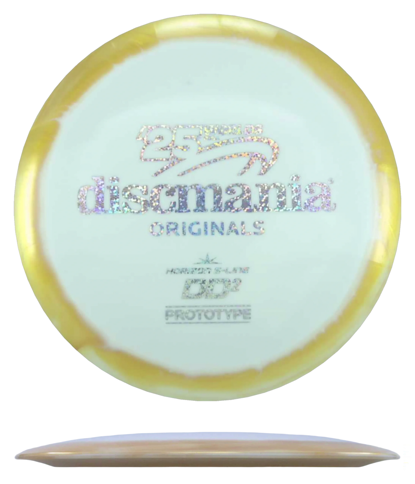 Discmania DD2 - Prototype Horizon S-Line / 173g - White w/ Gold Rim (Silver Glitter)