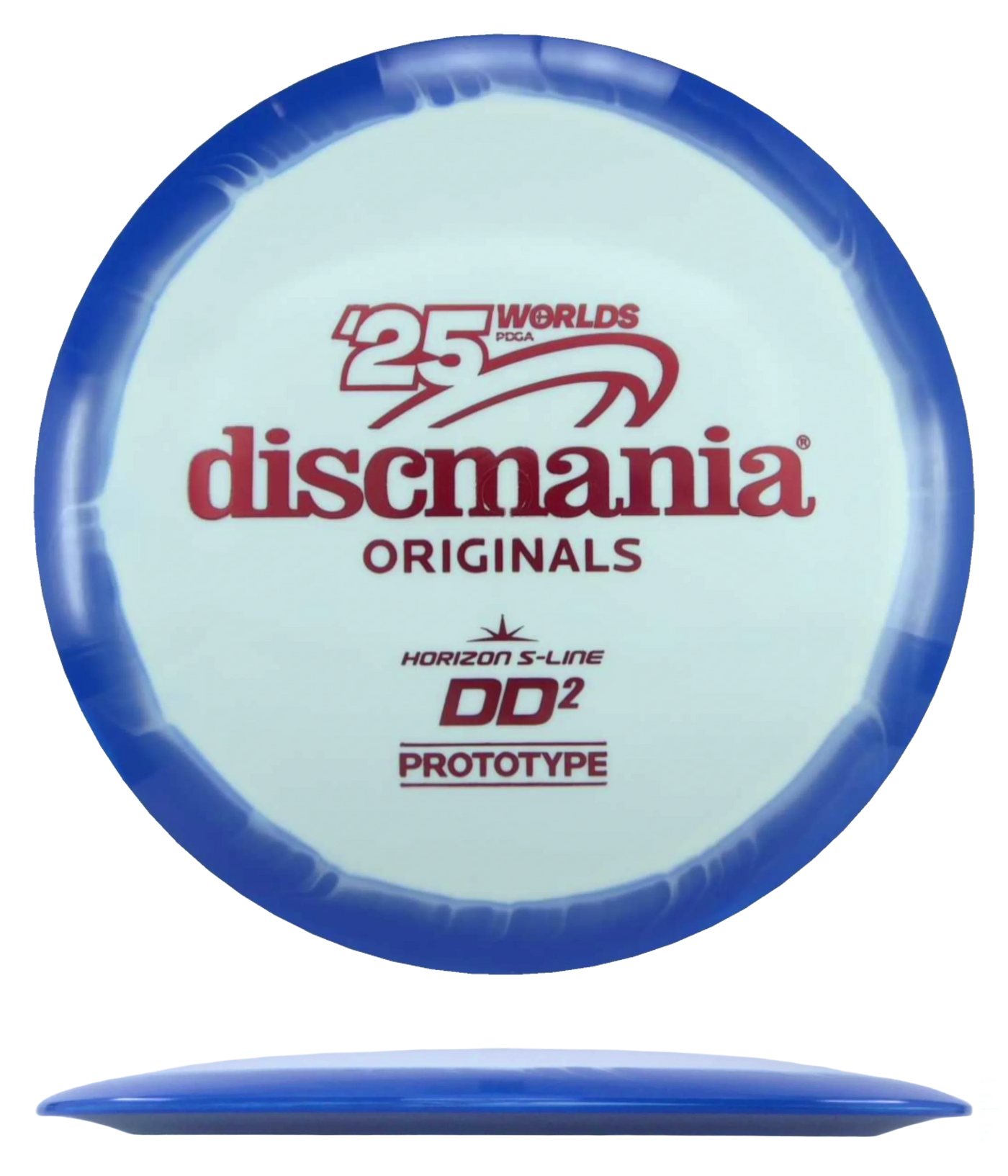 Discmania DD2 - Prototype Horizon S-Line / 173g - White w/ Blue Rim (Red Foil)