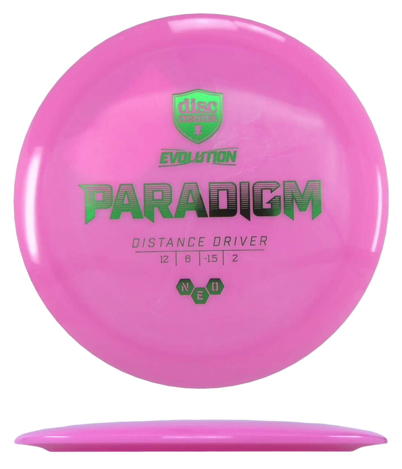 Discmania Paradigm - Neo / 175g - Pink (Green Foil)