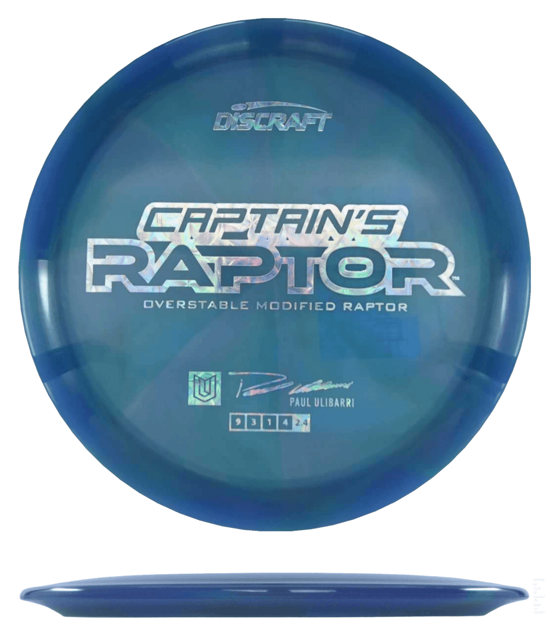 Discraft Captain's Raptor - Z Swirl / 173-74g - Blue (Chrome)