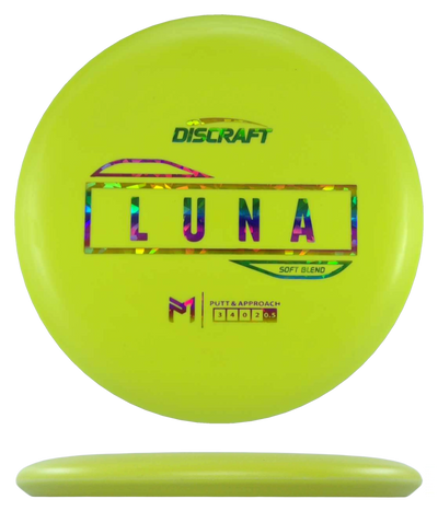 Discraft Luna - Putter Line Soft / 171g - Yellow (Rainbow Shatter)
