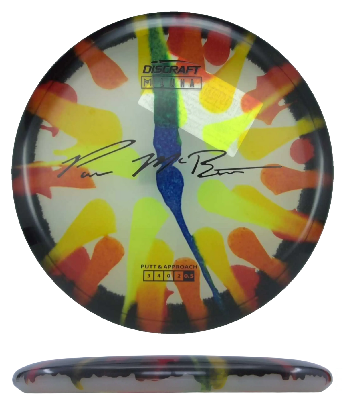 Discraft Luna - Fly Dye Z / 173-74g - Red/Yellow/Orange/Blue Splatter (Black)