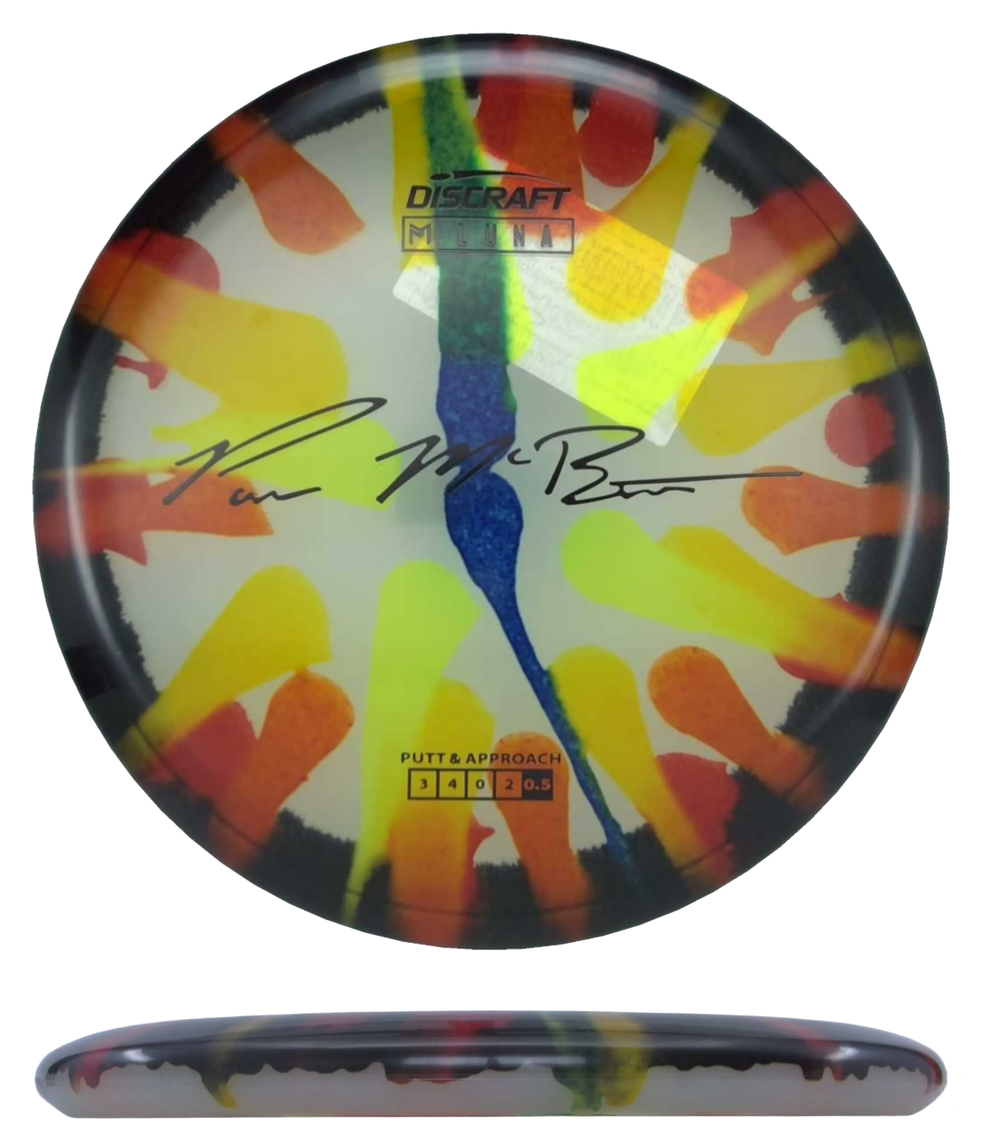 Discraft Luna - Fly Dye Z / 173-74g - Red/Yellow/Orange/Blue Splatter (Black)