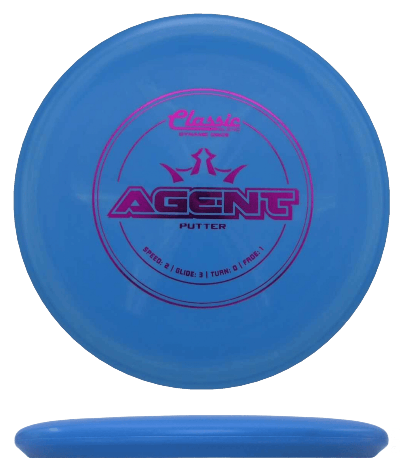 Dynamic Discs Agent - Classic Blend / 173g - Blue (Magenta Foil)
