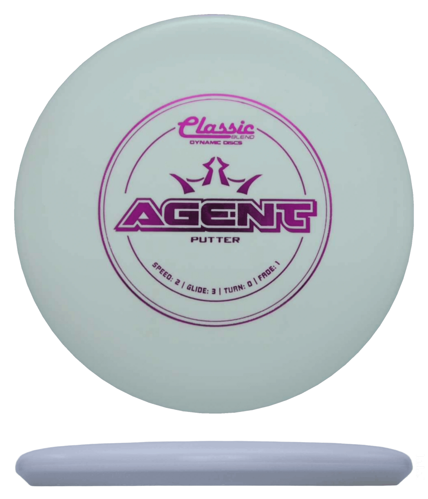 Dynamic Discs Agent - Classic Blend / 173g - White (Magenta Foil)