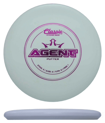 Dynamic Discs Agent - Classic Blend / 173g - White (Magenta Foil)