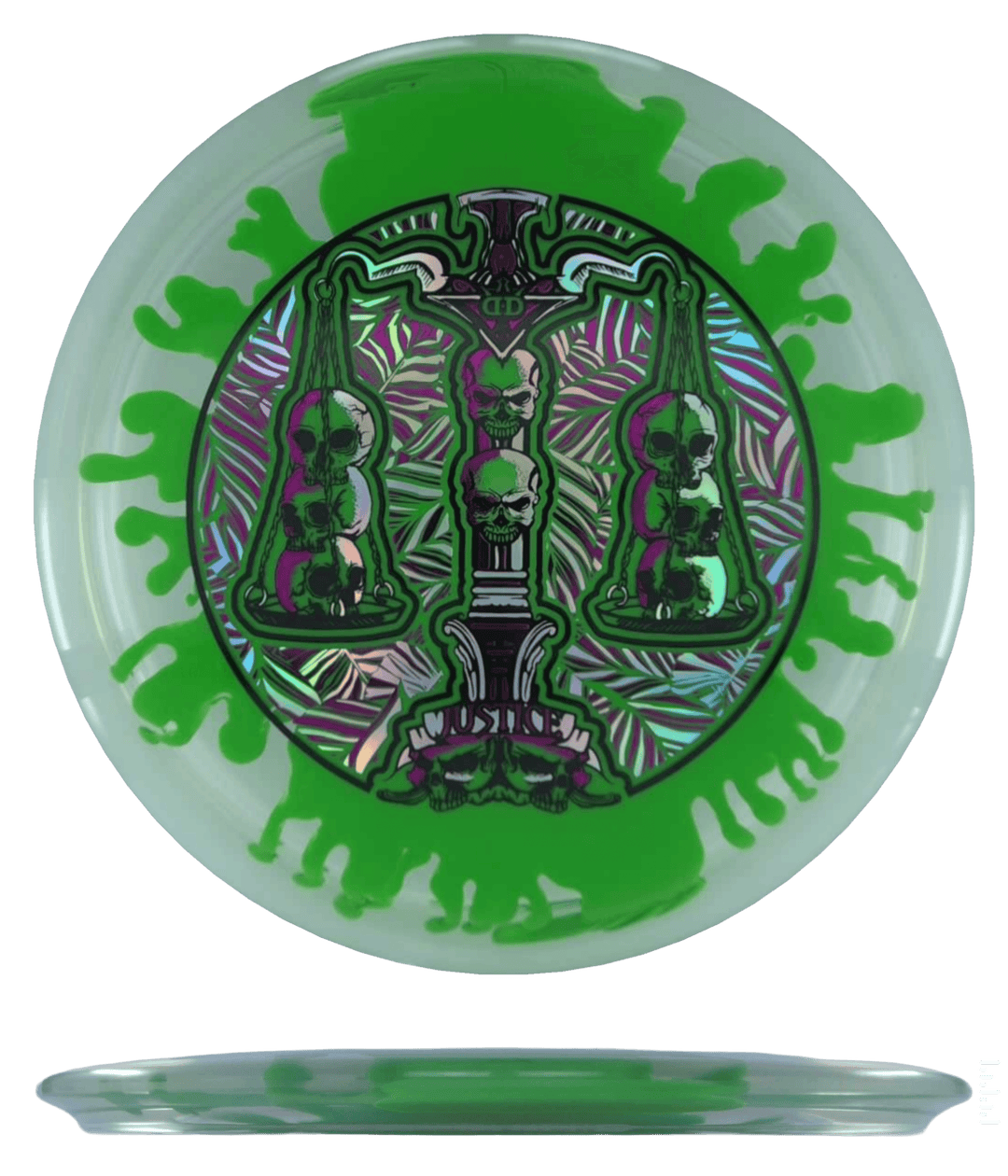 Dynamic Discs Justice - Lucid-Ice SplaDDer / 176g - Green (Magenta/Copper/Black)