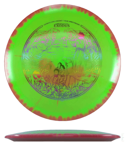 Infinite Discs Exodus - Halo S-Blend / 173-75g - Lime w/ Red Orange Rim (Rainbow Foil)