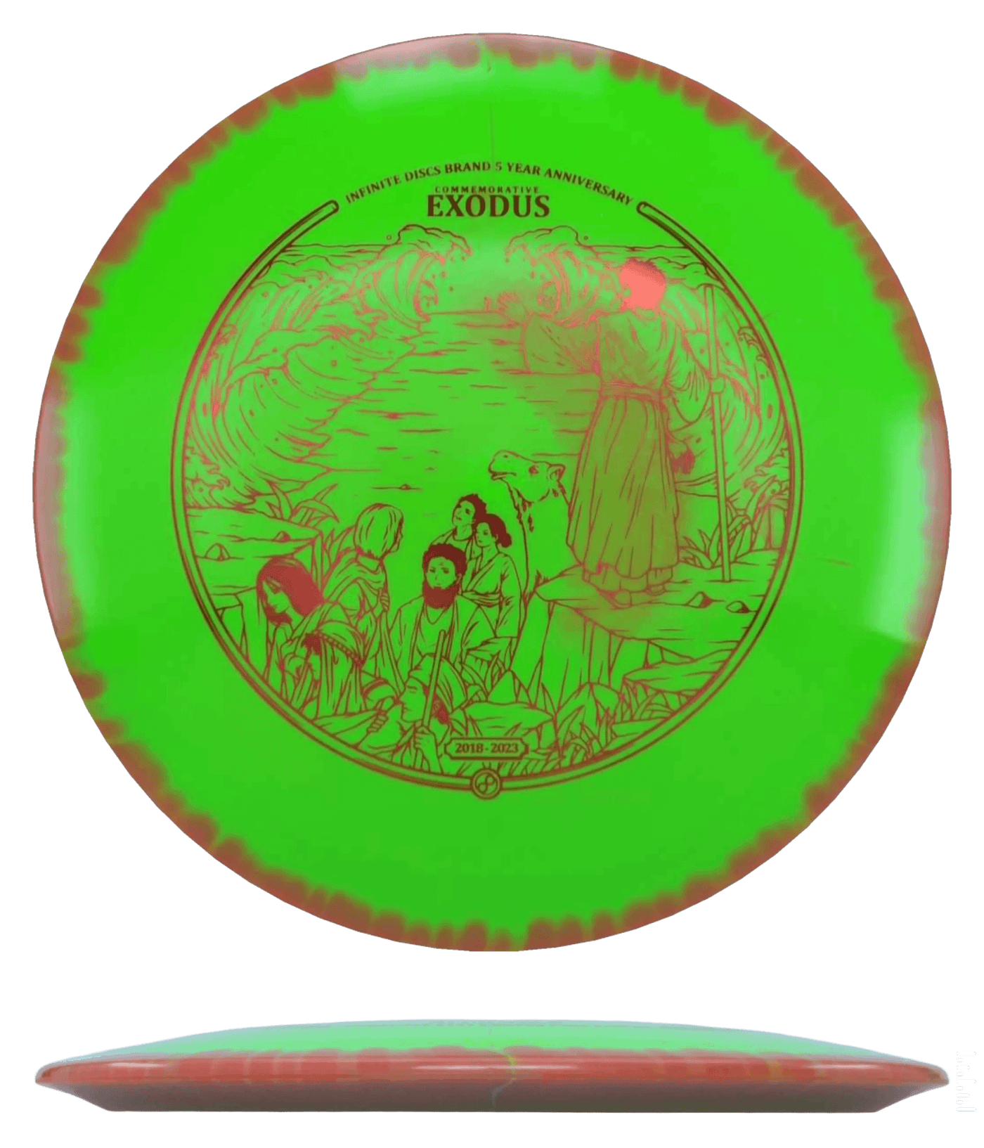 Infinite Discs Exodus - Halo S-Blend / 173-75g - Lime w/ Orange Rim (Red Foil)
