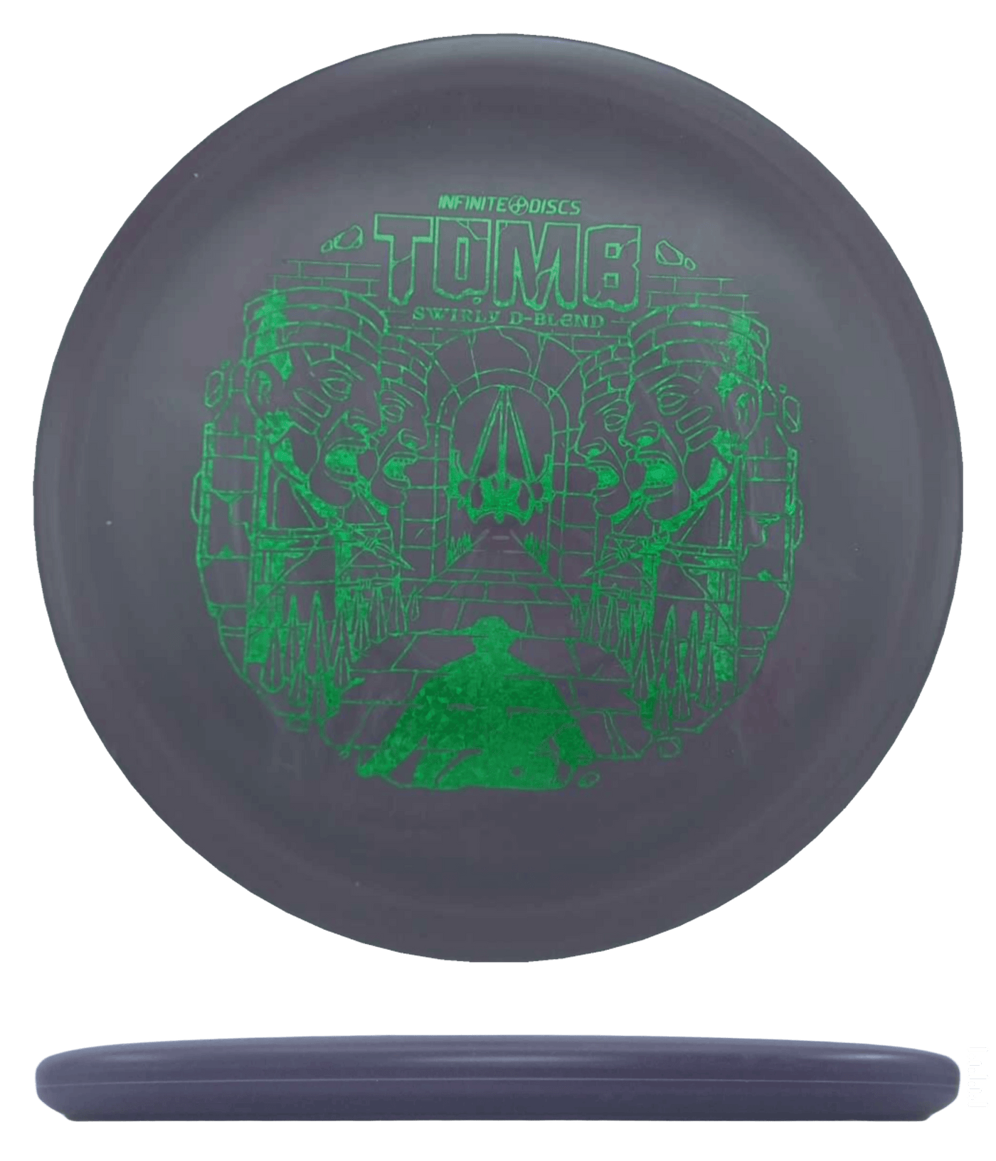 Infinite Discs Tomb - Swirly D-Blend / 172g - Dark Violet (Green Shatter)