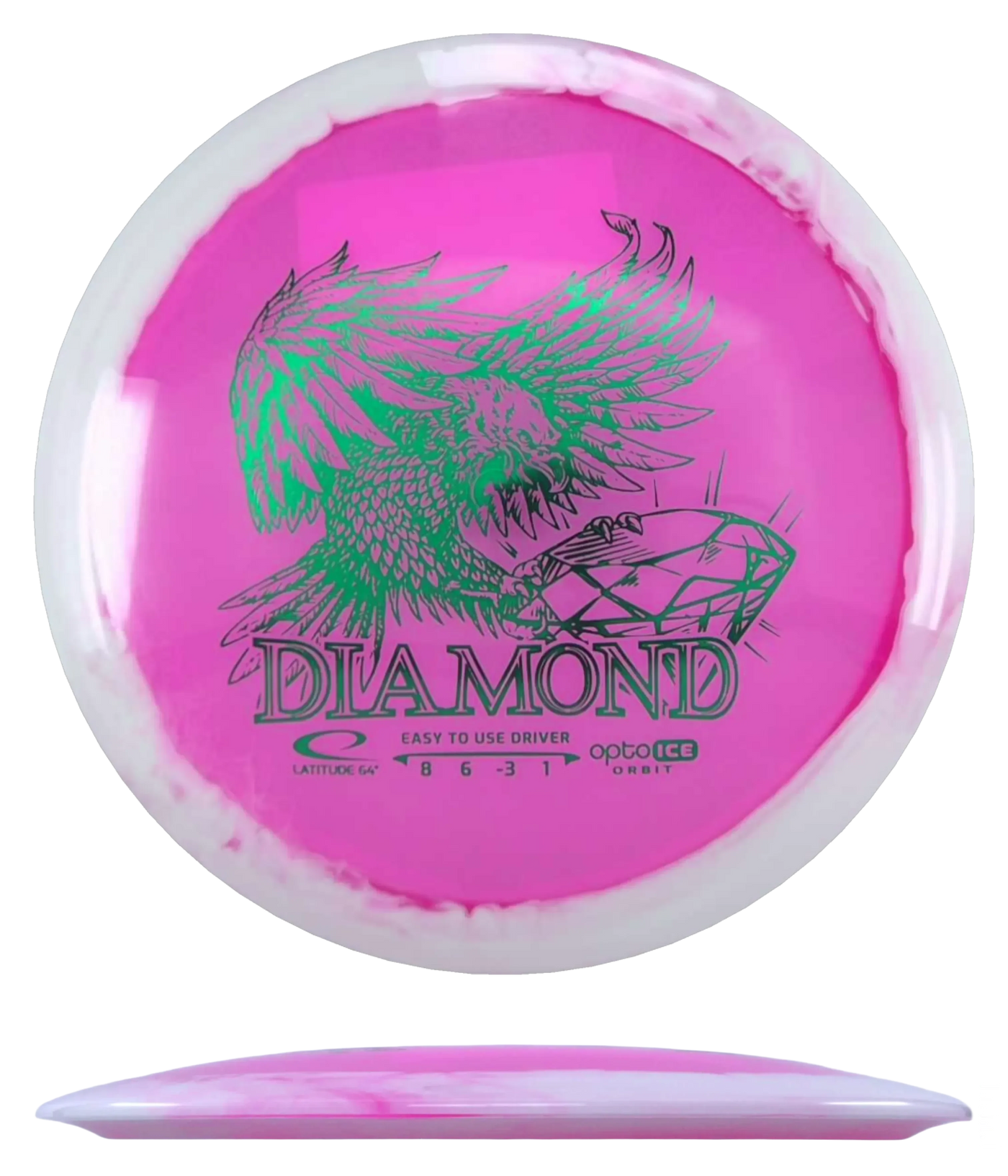 Latitude 64 Diamond - Opto Ice Orbit / 156g - Pink (Green Foil)