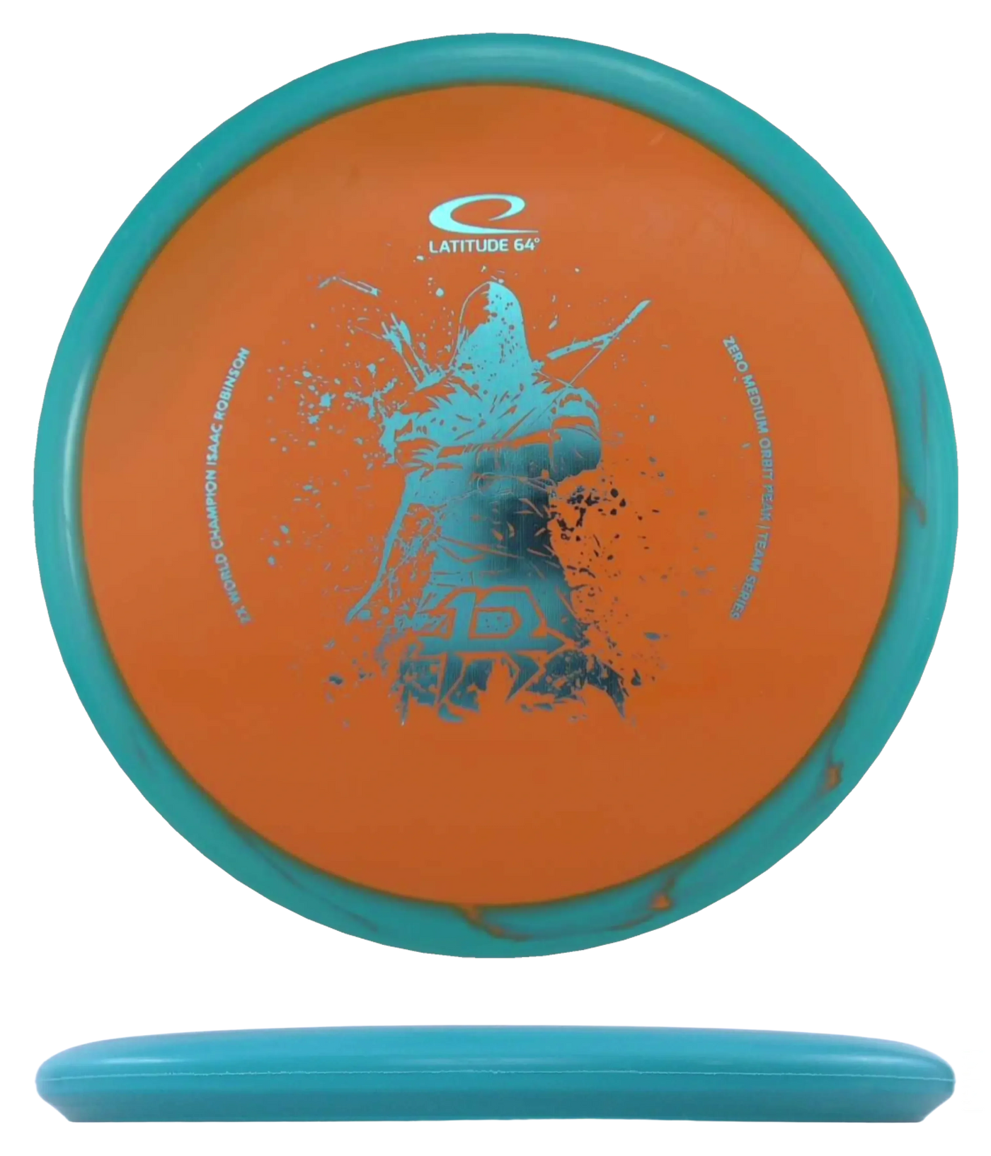 Latitude 64 Peak - Medium Zero Orbit - Isaac Robinson Team Series / 173g - Orange w/ Teal Rim (Teal Foil)
