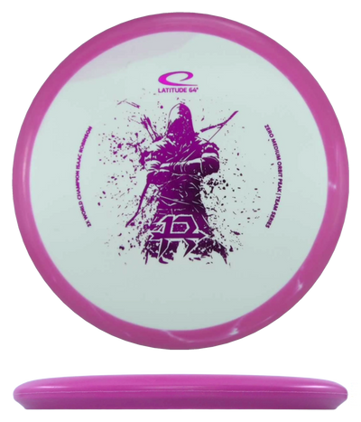 Latitude 64 Peak - Medium Zero Orbit - Isaac Robinson Team Series / 174g - White w/ Pink Rim (Magenta Foil)