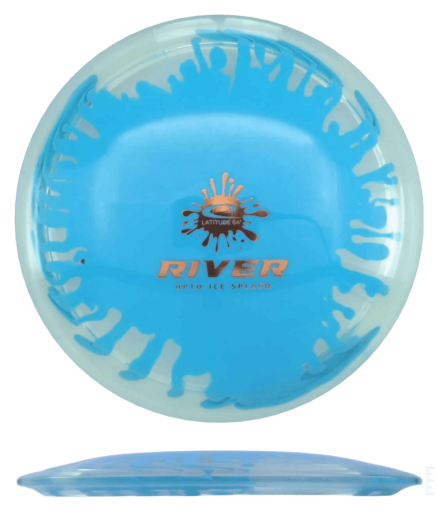 Latitude 64 River - Opto-Ice Splash / 174g - Sky Blue Splatter (Orange Foil) *007*
