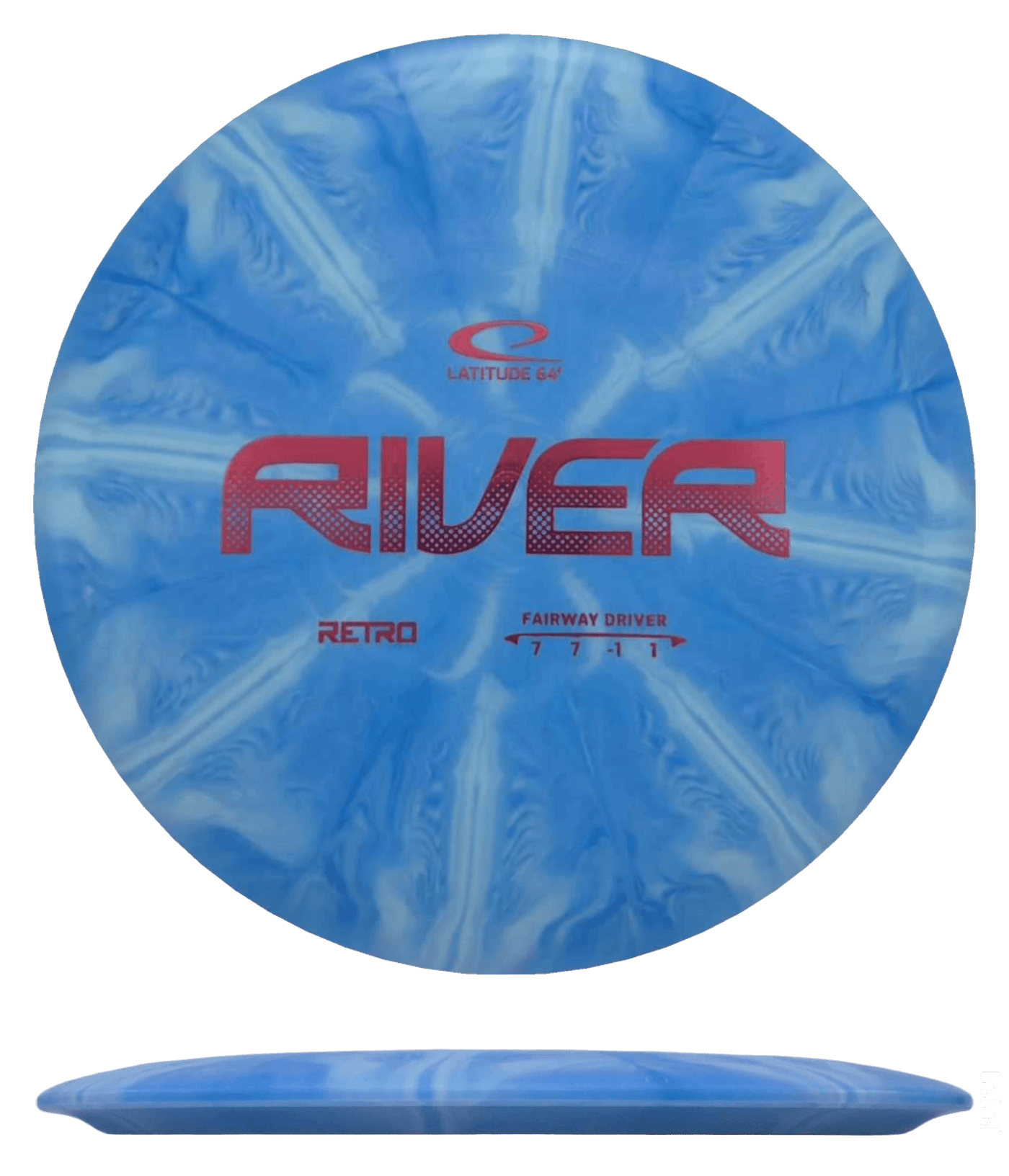 Latitude 64 River - Retro Burst / 175g - Sky Blue Burst (Red Foil)