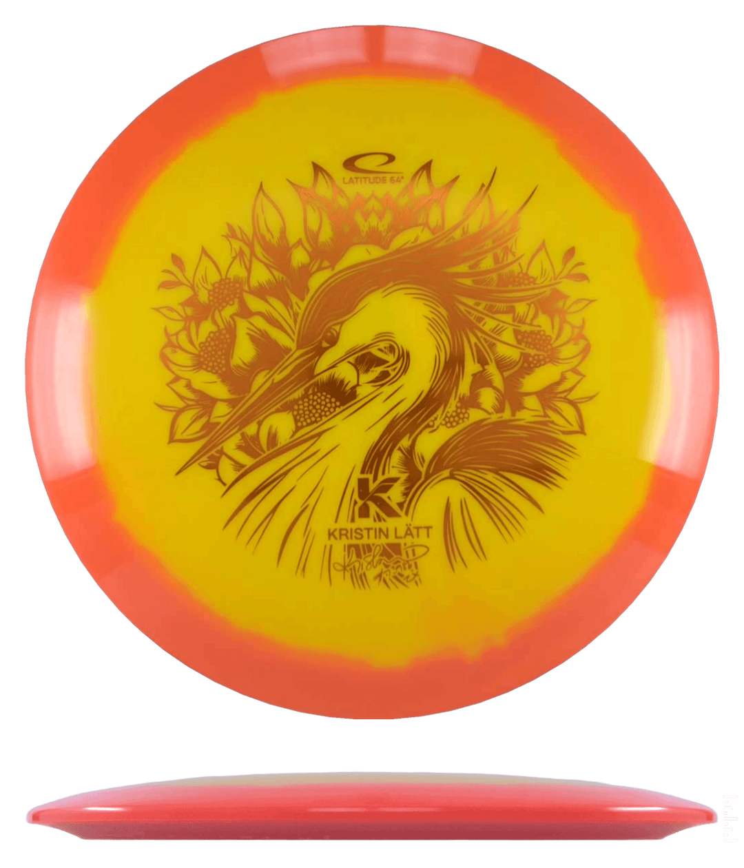 Latitude 64 Saint Pro - Gold Orbit - Kristin Latt Team Series / 174g - Yellow w/ Orange Rim (Orange Foil) *117*