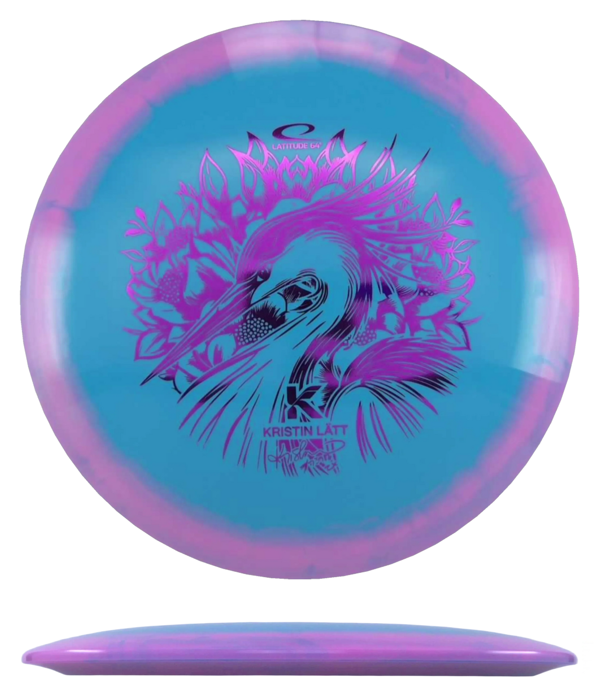 Latitude 64 Saint Pro - Gold Orbit - Kristin Latt Team Series / 174g - Sky Blue w/ Pink Rim (Magenta Foil)