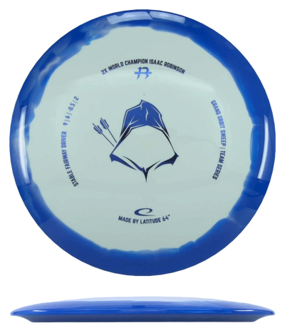 Latitude 64 Sweep - Grand Orbit / 173g - White w/ Blue Rim (Blue Foil - Isaac Robinson Tour Series)