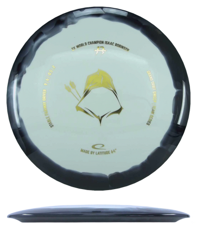 Latitude 64 Sweep - Grand Orbit / 174g - White w/ Black Rim (Gold - Isaac Robinson Tour Series)