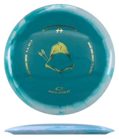 Latitude 64 Sweep - Grand Orbit / 174g - Blue Green w/ White Rim (Gold - Isaac Robinson Tour Series)