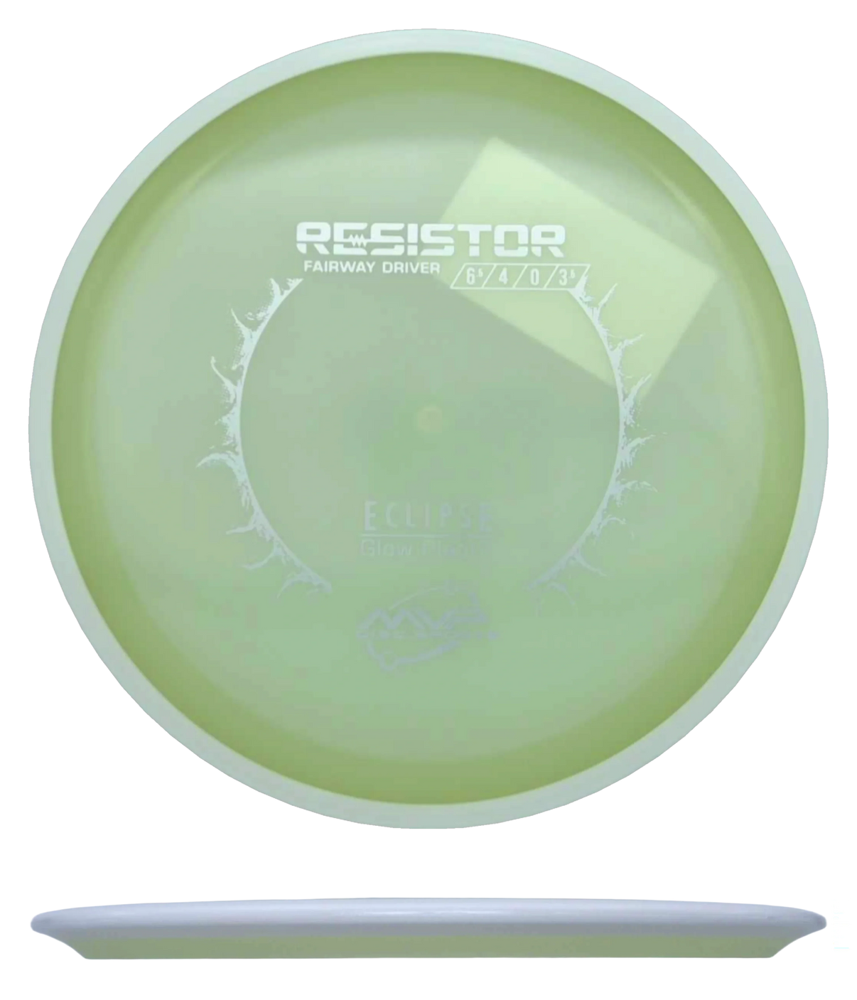 MVP Resistor - Eclipse / 169g - Glow w/ White Rim (Silver) *096*