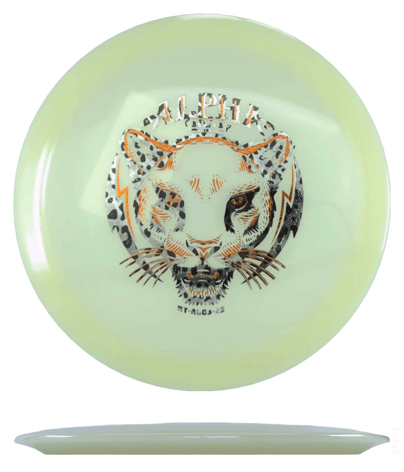 Mint Discs Alpha - Nocturnal / 172g - Glow (Black & Silver Leopard Print/Orange Foil)
