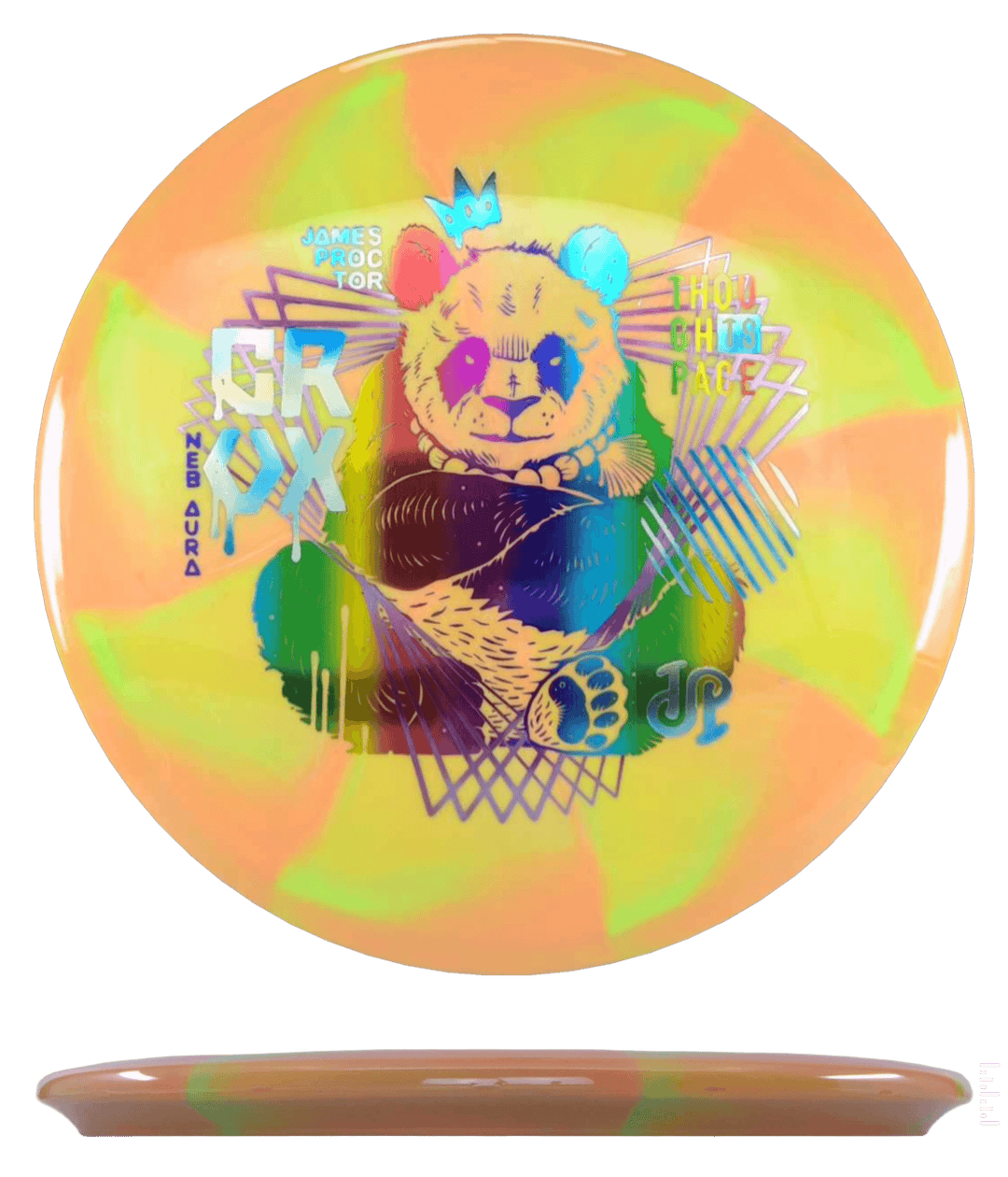Thought Space Athletics Crux - Signature Nebula Aura - James Proctor Tour Series / 177g - Lemon/Orange Melon Burst (Rainbow Foil/Blue Jellybean)