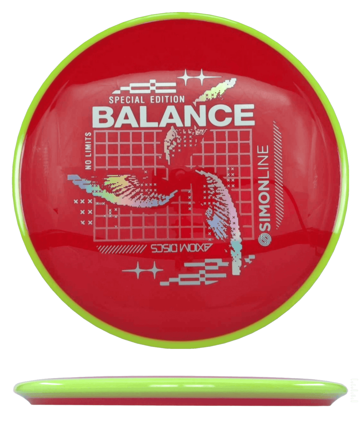 168g - Red w/ Yellow Rim (Special Edition) Neutron - Special Edition Axiom Balance - Skyline Disc Golf