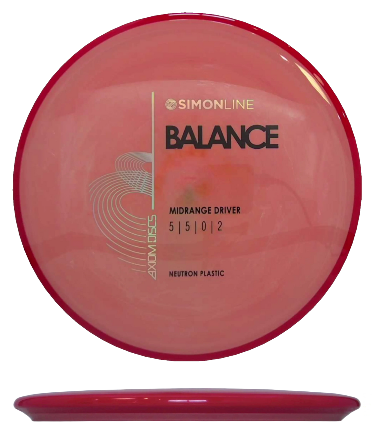 Axiom Balance - Neutron / 167g - Red-ish Peach w/ Red Rim (Black/Chrome) - Skyline Disc Golf