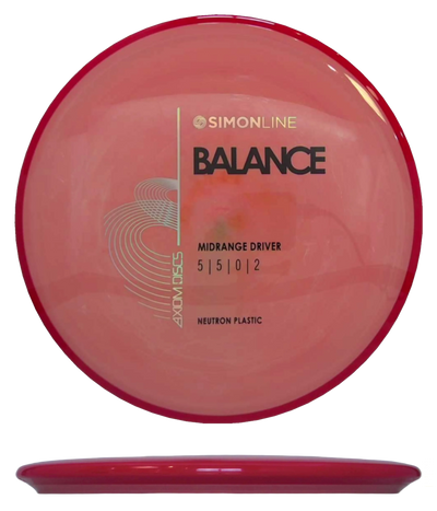 Axiom Balance - Neutron / 167g - Red-ish Peach w/ Red Rim (Black/Chrome) - Skyline Disc Golf