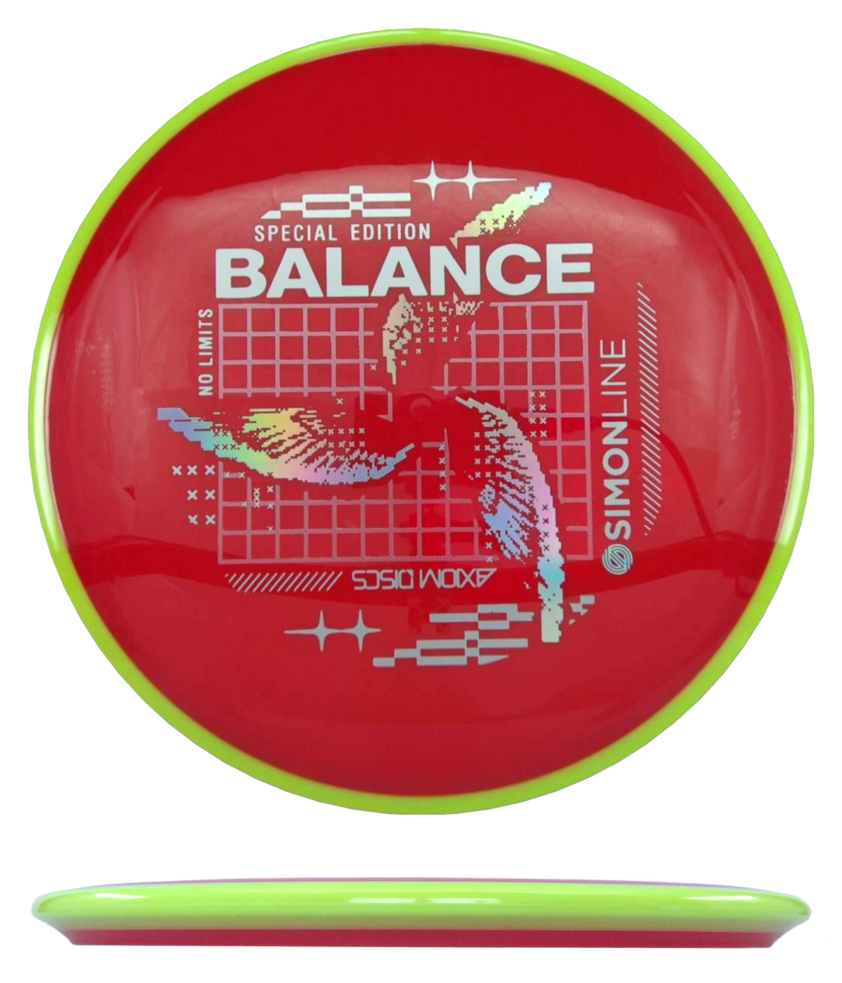 Axiom Balance - Neutron / 167g - Red w/ Red Marble Rim (Black/Chrome) - Skyline Disc Golf