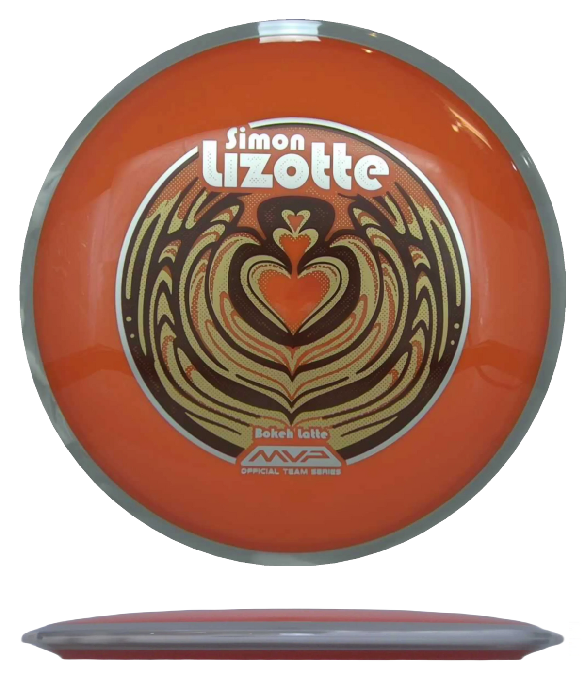 Axiom Bokeh - Neutron - Simon Line Team Series / 174g - Orange w/ Gray Marble Rim (Bokeh Latte Stamp) - Skyline Disc Golf