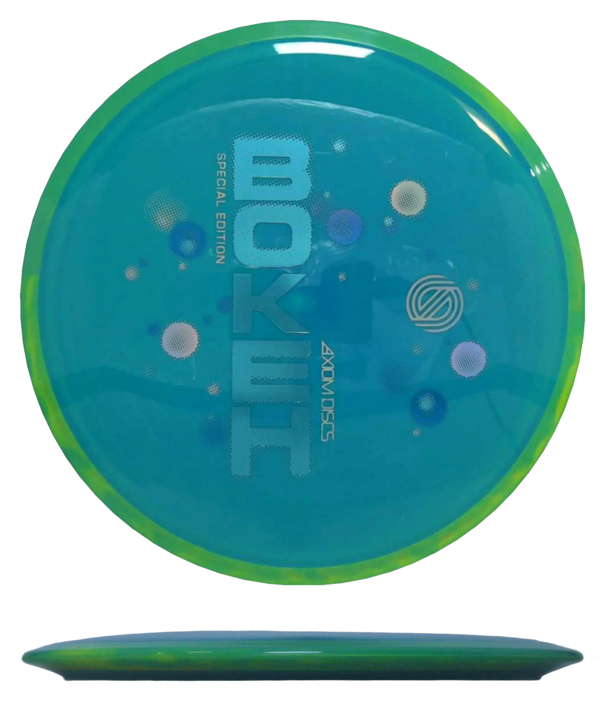 Axiom Bokeh - Neutron / 175g - Mint w/ Lemon Lime Marble Rim (Special Edition) - Skyline Disc Golf