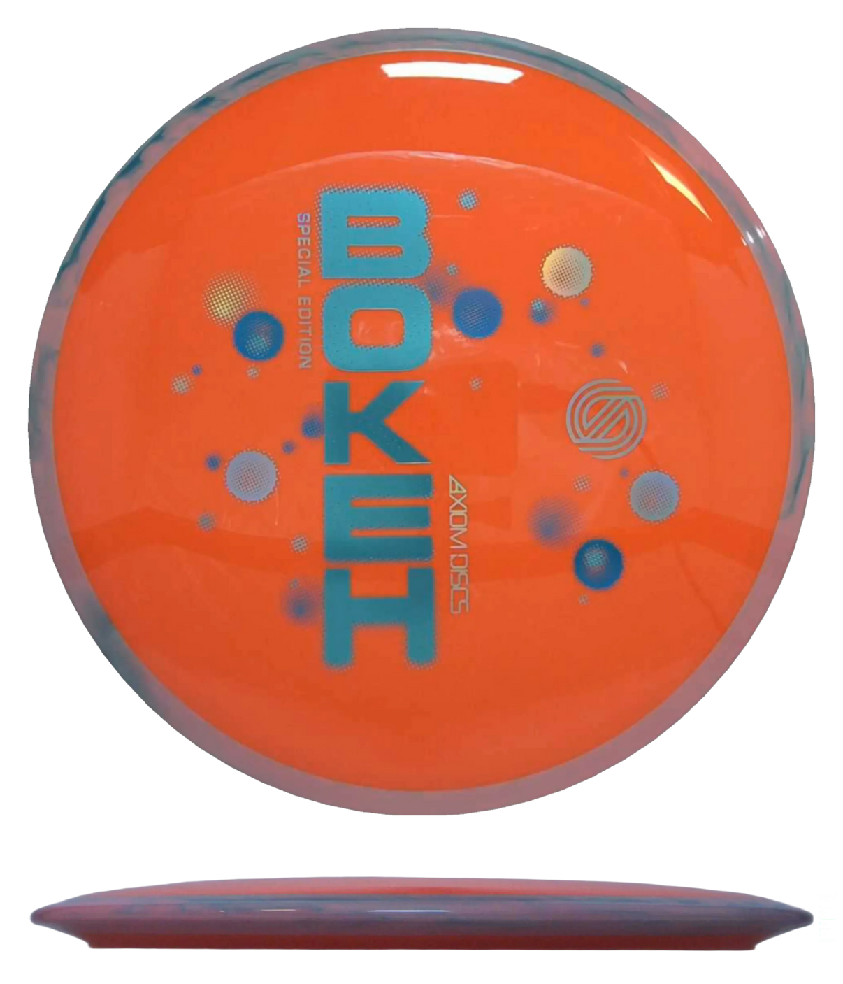 Axiom Bokeh - Neutron / 173g - Orange w/ Pink Marble Rim (Special Edition) - Skyline Disc Golf