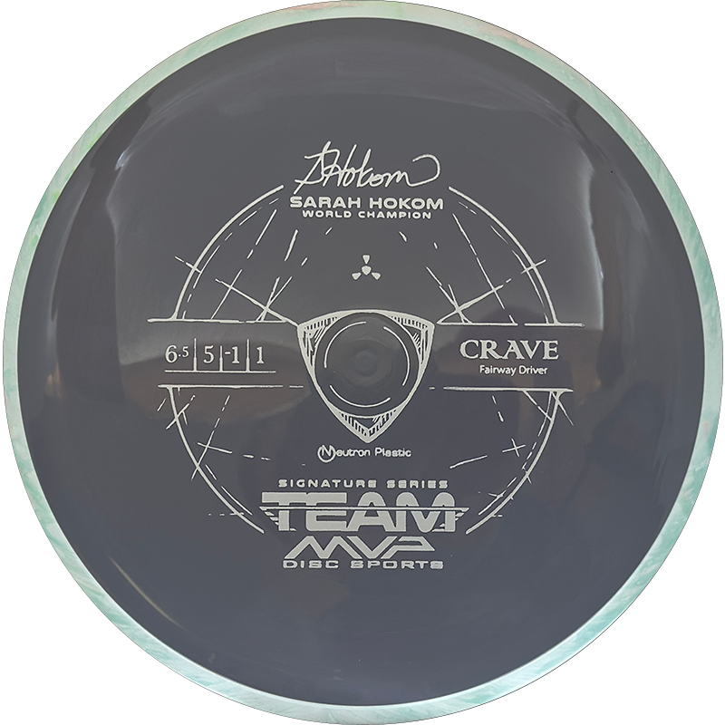 Axiom Crave Axiom Crave - Neutron / 168g - Gray w/ Mint/White Marble Rim (Gray - Sarah Hokom Team Series) - Skyline Disc Golf