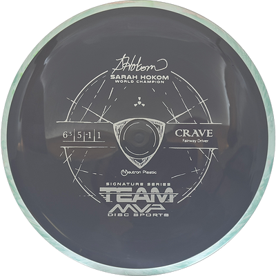 Axiom Crave Axiom Crave - Neutron / 168g - Gray w/ Mint/White Marble Rim (Gray - Sarah Hokom Team Series) - Skyline Disc Golf