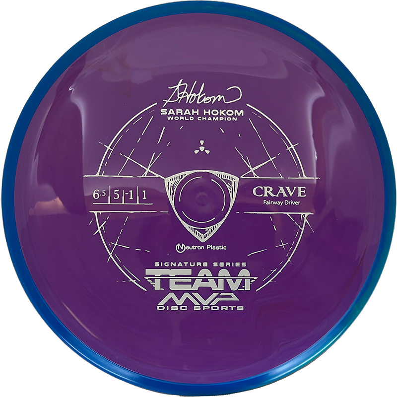 Axiom Crave Axiom Crave - Neutron / 167g - Purple w/ Blue Rim (Gray - Sarah Hokom Team Series) - Skyline Disc Golf