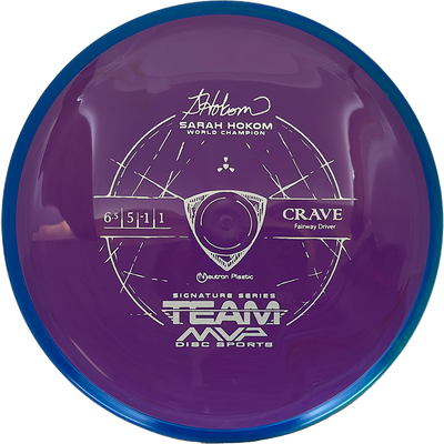 Axiom Crave Axiom Crave - Neutron / 167g - Purple w/ Blue Rim (Gray - Sarah Hokom Team Series) - Skyline Disc Golf