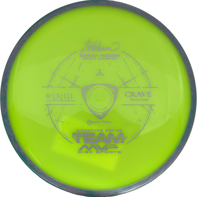 Axiom Crave Axiom Crave - Neutron / 174g - Highlighter Yellow w/ Teal/Gray Marble Rim (Gray - Sarah Hokom Team Series) - Skyline Disc Golf