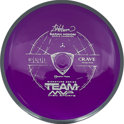 Axiom Crave Axiom Crave - Neutron / 159g - Purple w/ Gray Rim (Gray - Sarah Hokom Team Series) - Skyline Disc Golf