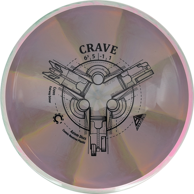 Axiom Crave Axiom Crave - Cosmic Neutron / 164g - Dirty Lavender Burst w/ White-ish Marble Rim (Black) - Skyline Disc Golf