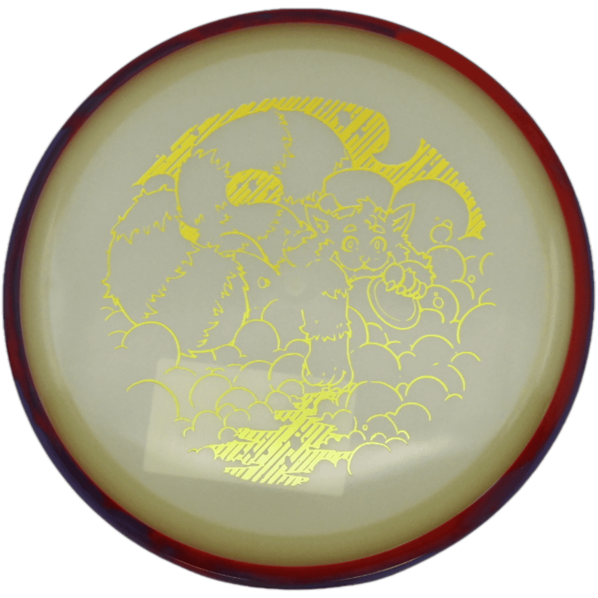 Axiom Crave Axiom Crave - Eclipse / 172g - Glow w/ Red/Dark Blue Marble (Yellow Foil - Skooba's Art Edition) - Skyline Disc Golf