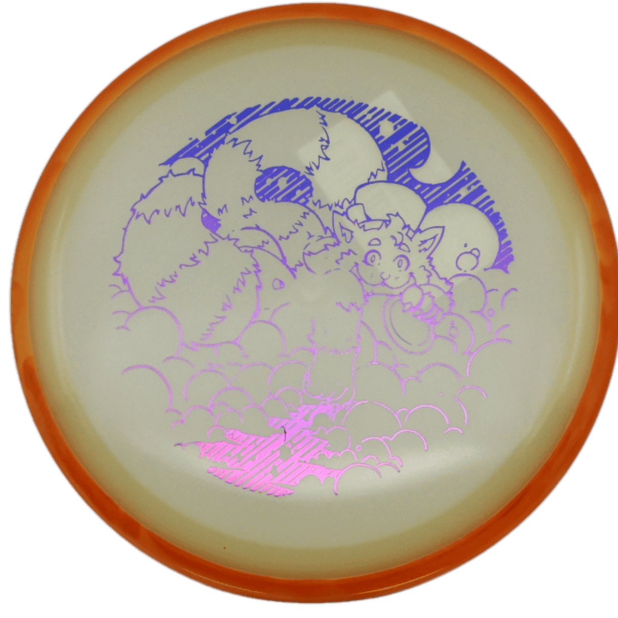 Axiom Crave Axiom Crave - Eclipse / 173g - Glow w/ Orange Rim (Blue/Magenta Foil - Skooba's Art Edition) - Skyline Disc Golf