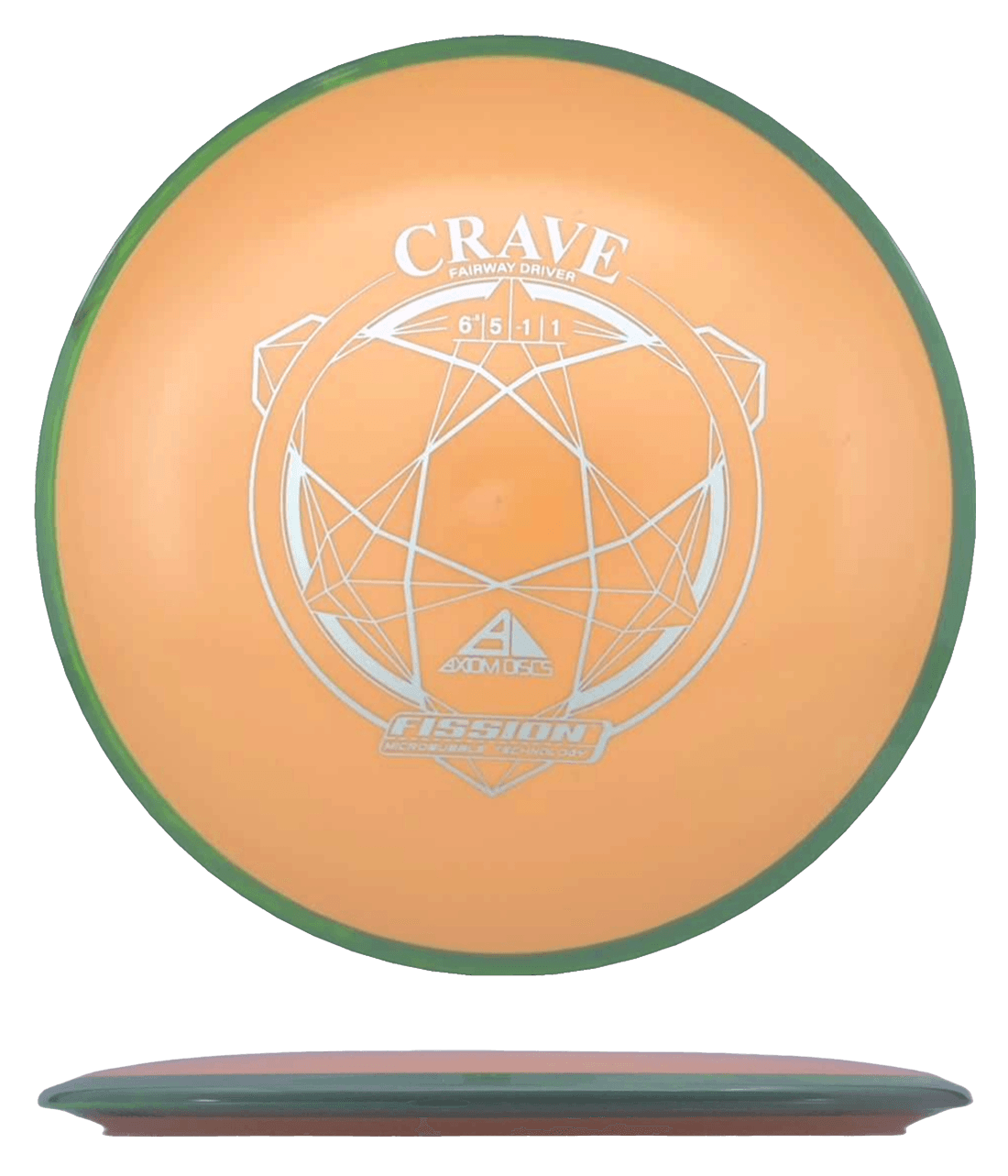 Axiom Crave Axiom Crave - Fission / 150g - Orange Melon w/ Dirty Yellow Rim (Silver) - Skyline Disc Golf