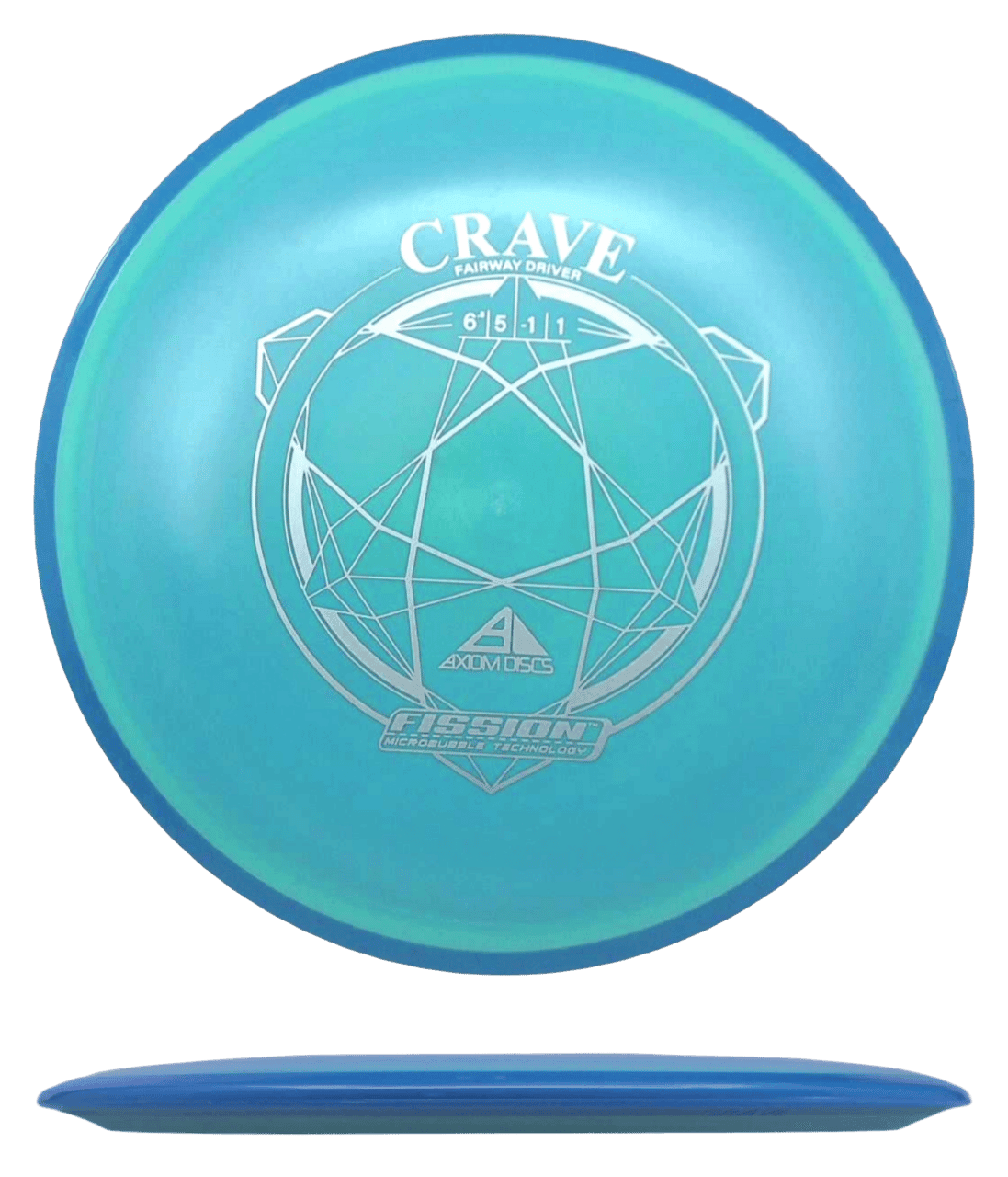 Axiom Crave Axiom Crave - Fission / 155g - Mint Blue Green Swirl w/ Teal Rim (Silver) - Skyline Disc Golf