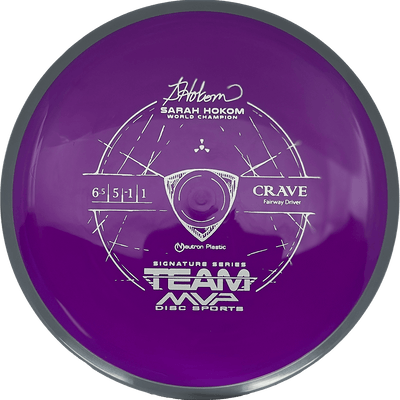 Axiom Crave Axiom Crave - Neutron / 159g - Purple w/ Gray Rim (Gray - Sarah Hokom Team Series) - Skyline Disc Golf