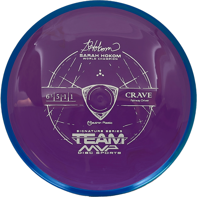 Axiom Crave Axiom Crave - Neutron / 167g - Purple w/ Blue Rim (Gray - Sarah Hokom Team Series) - Skyline Disc Golf