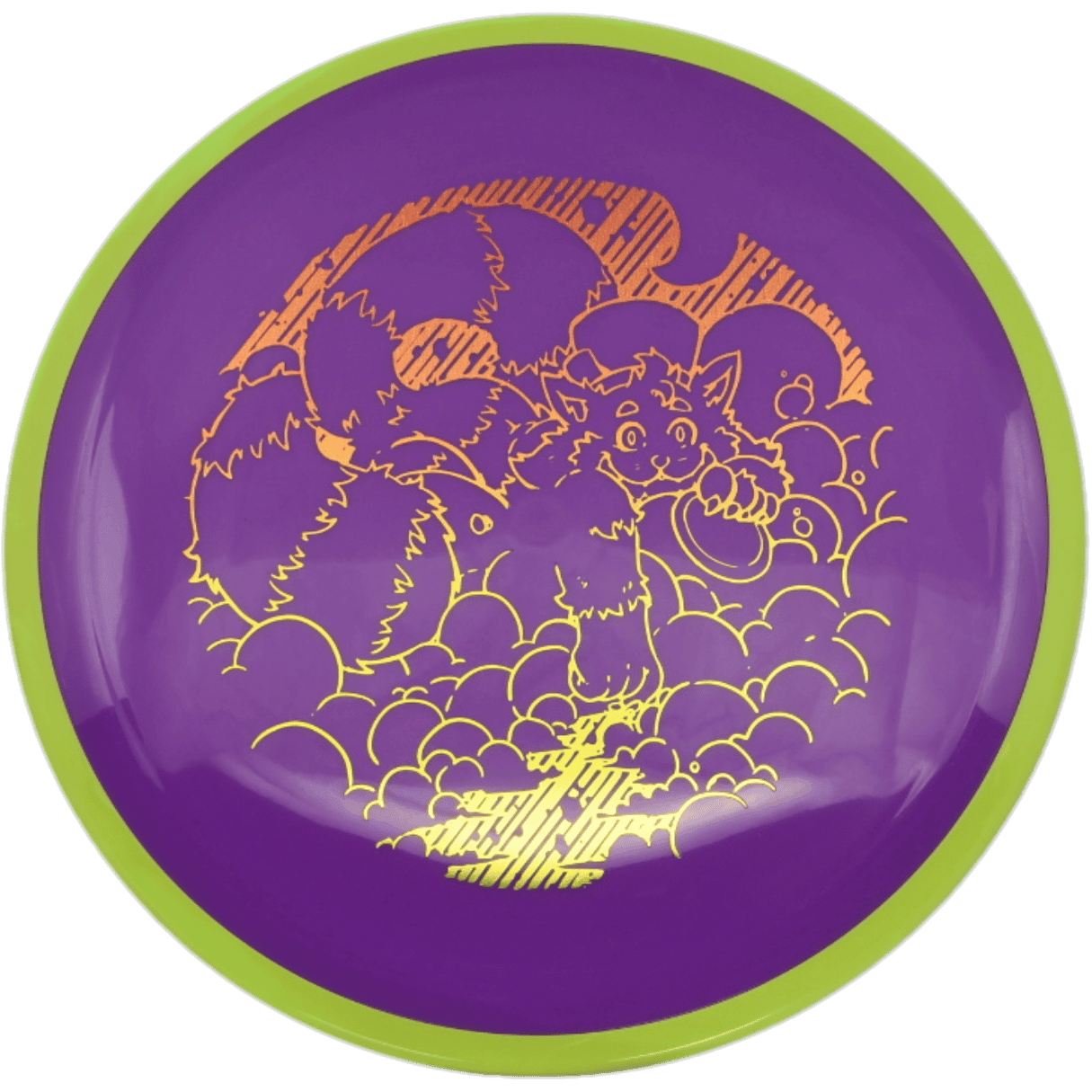 Axiom Crave Axiom Crave - Neutron / 174g - Purple w/ Yellow Rim (Orange/Yellow Foil - Skooba's Art Edition) - Skyline Disc Golf