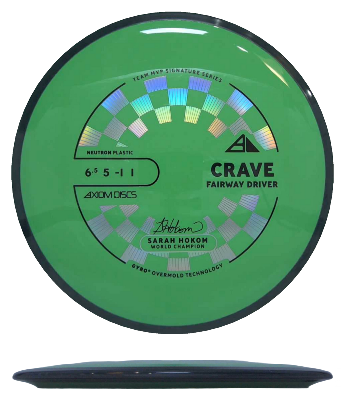 Axiom Crave - Neutron / 173g - Green w/ Charcoal Rim (Black/Chrome) - Skyline Disc Golf
