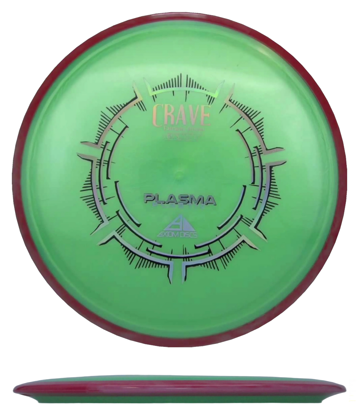 Axiom Crave - Plasma / 169g - Green w/ Red Orange Rim (Chrome) - Skyline Disc Golf